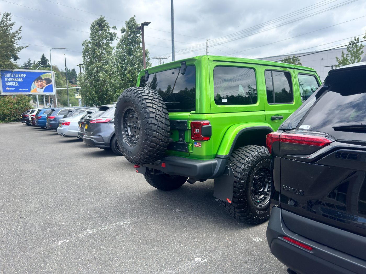 Green Jeep Wrangler Rubicon bought by Tims Auto Buyers